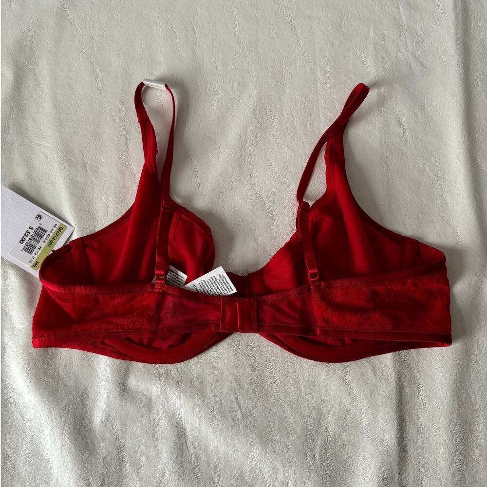 Calvin Klein Underwear I Heart You Balconette Bra in Red Size 36B - Picture 6 of 7